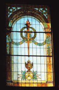 art glass in columbarium